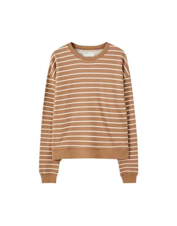 Basic Stripe Print Sweatshirt