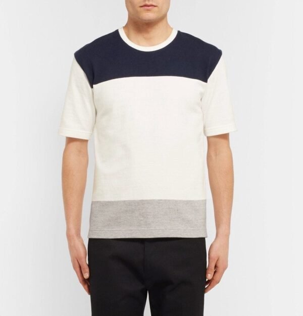 Block Panelled Cotton T-Shirt - Image 3