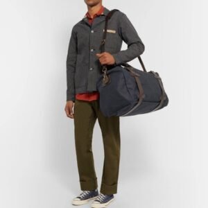 Leather Twill Duffle Bag - Image 3