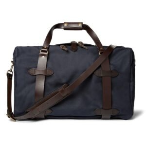 Leather Twill Duffle Bag