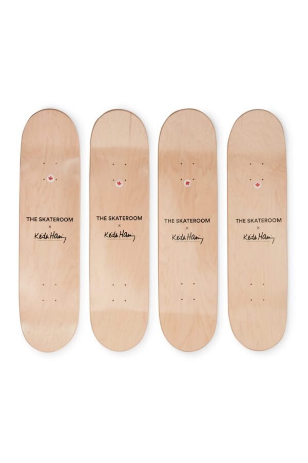 + Keith Haring Set of Four Printed Wooden Skateboards - Image 2